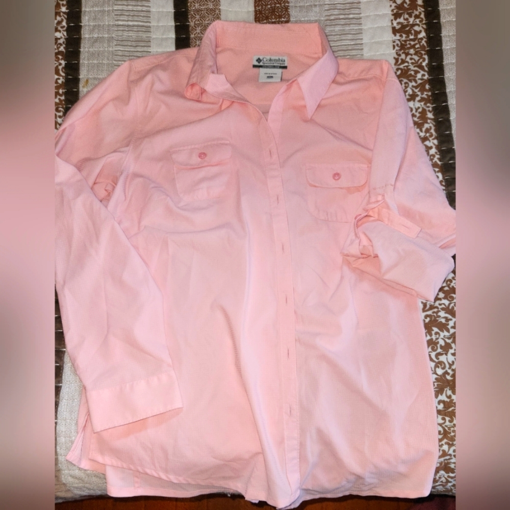 Columbia travel shirt XL pink
